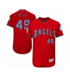 Men's Los Angeles Angels of Anaheim #49 Adalberto Mejia Authentic Red 2016 Father's Day Fashion Flex Base Baseball Player Jersey