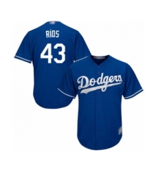 Men's Los Angeles Dodgers #43 Edwin Rios Royal Blue Alternate Flex Base Authentic Collection Baseball Player Jersey