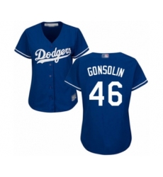 Women's Los Angeles Dodgers #46 Tony Gonsolin Authentic Royal Blue Alternate Cool Base Baseball Player Jersey