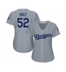 Women's Los Angeles Dodgers #52 Pedro Baez Authentic Grey Road Cool Base Baseball Player Jersey