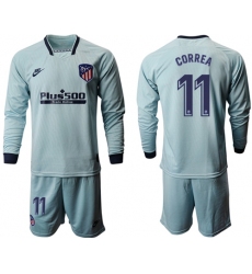 Atletico Madrid #11 Correa Third Long Sleeves Soccer Club Jersey