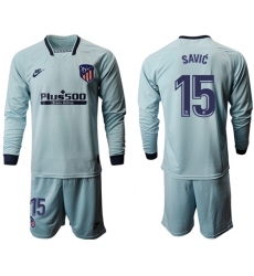 Atletico Madrid #15 Savic Third Long Sleeves Soccer Club Jersey