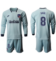 Atletico Madrid #8 Saul Third Long Sleeves Soccer Club Jersey