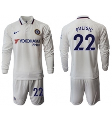 Chelsea #22 Pulisic Away Long Sleeves Soccer Club Jersey