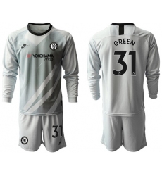 Chelsea #31 Green Grey Goalkeeper Long Sleeves Soccer Club Jersey