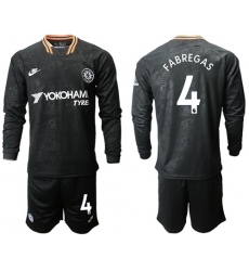 Chelsea #4 Fabregas Third Long Sleeves Soccer Club Jersey