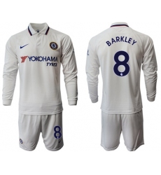 Chelsea #8 Barkley Away Long Sleeves Soccer Club Jersey