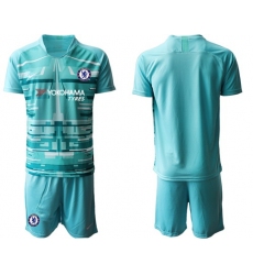 Chelsea Blank Light Blue Goalkeeper Soccer Club Jersey