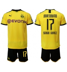 Dortmund #17 Sergio Gomez Home Soccer Club Jersey