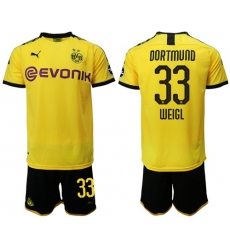 Dortmund #33 Weigl Home Soccer Club Jersey