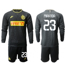 Inter Milan #23 Miranda Third Long Sleeves Soccer Club Jersey