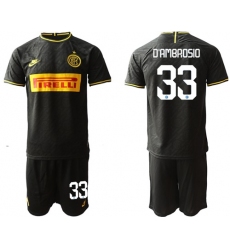 Inter Milan #33 D'Ambrosio Third Soccer Club Jersey