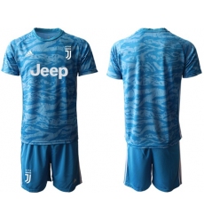Juventus Blank Blue Goalkeeper Soccer Club Jersey