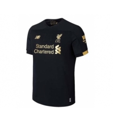 Men's Liverpool Black Gold Strip Goalkeeper Soccer Jersey