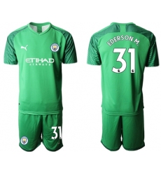 Manchester City #31 Ederson M. Green Goalkeeper Soccer Club Jersey