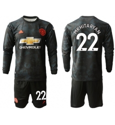 Manchester United #22 Mkhitaryan Third Long Sleeves Soccer Club Jersey