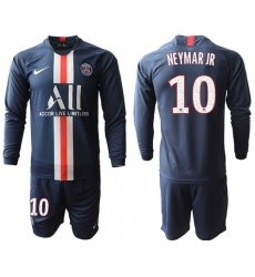 Paris Saint-Germain #10 Neymar Jr Home Long Sleeves Soccer Club Jersey