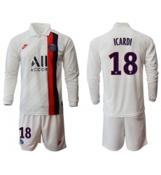 Paris Saint-Germain #18 Icardi Away Long Sleeves Soccer Club Jersey
