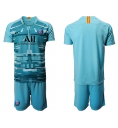 Paris Saint-Germain Blank Light Blue Goalkeeper Soccer Club Jersey