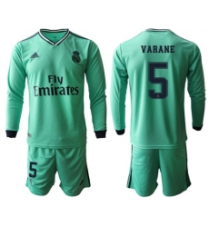 Real Madrid #5 Varane Third Long Sleeves Soccer Club Jersey