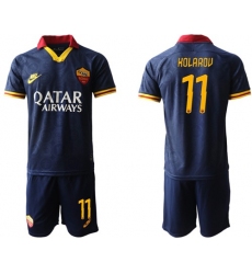 Roma #11 Kolarov Third Soccer Club Jersey