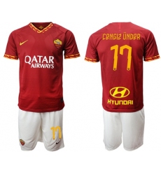 Roma #17 Cengiz Under Red Home Soccer Club Jersey