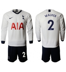 Tottenham Hotspur #2 Walker Home Long Sleeves Soccer Club Jersey