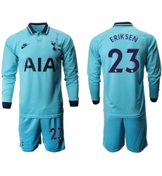 Tottenham Hotspur #23 Eriksen Third Long Sleeves Soccer Club Jersey