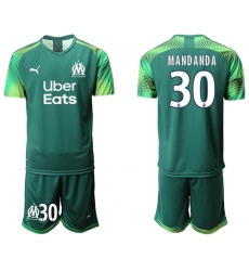 Marseille #30 Mandanda Army Green Goalkeeper Soccer Club Jersey