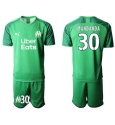 Marseille #30 Mandanda Green Goalkeeper Soccer Club Jersey