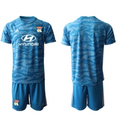 Lyon Blank Blue Goalkeeper Soccer Club Jersey