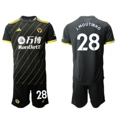Wolves #28 J.Moutinho Away Soccer Club Jersey