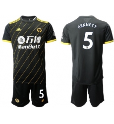 Wolves #5 Bennett Away Soccer Club Jersey