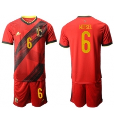 Belgium #6 Witsel Red Home Soccer Country Jersey