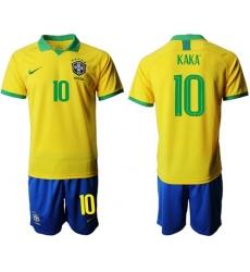 Brazil #10 Kaka Home Soccer Country Jersey