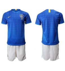 Brazil Blank Blue Soccer Country Jersey