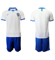 Brazil Blank White Soccer Country Jersey