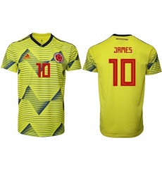 Colombia #10 James Home Soccer Country Jersey