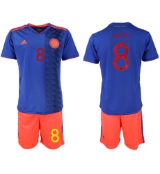 Colombia #8 Lerma Away Soccer Country Jersey