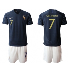 France #7 Griezmann Home Soccer Country Jersey