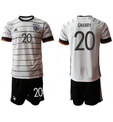 Germany #20 Gnabry White Home Soccer Country Jersey