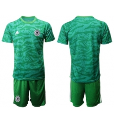 Germany Blank Green Goalkeeper Soccer Country Jersey