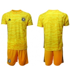 Germany Blank Yellow Goalkeeper Soccer Country Jersey