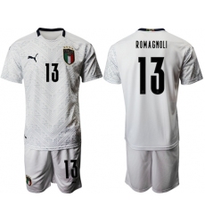 Italy #13 Romagnoli Away Soccer Country Jersey