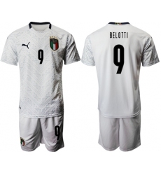 Italy #9 Belotti Away Soccer Country Jersey