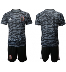 Mexico Blank Black Goalkeeper Soccer Country Jersey