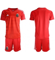 Mexico Blank Red Goalkeeper Soccer Country Jersey