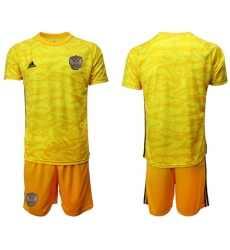 Russia Blank Yellow Goalkeeper Soccer Country Jersey