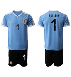 Uruguay #1 Muslera Home Soccer Country Jersey