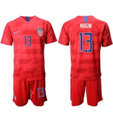 USA #13 Morgan Away Soccer Country Jersey